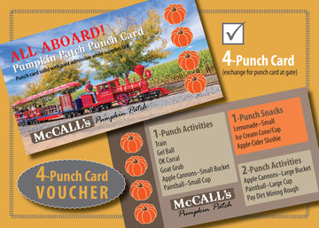 Pumpkin Patch punch card - 4 punches