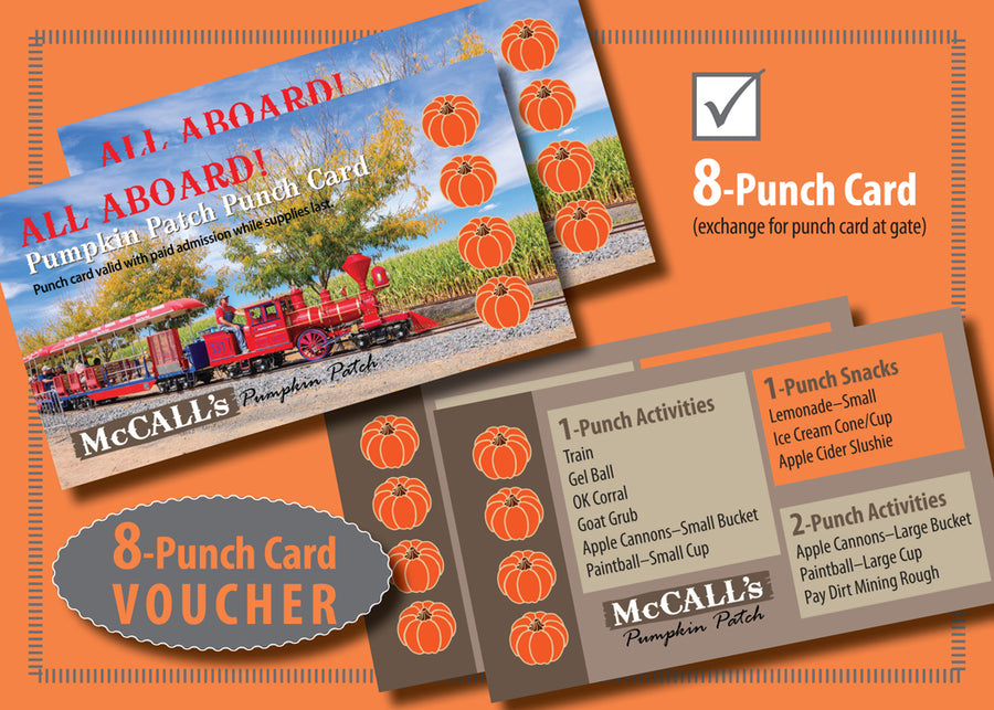 Pumpkin Patch punch card - 8 punches